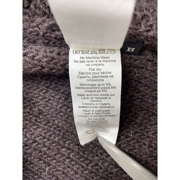 By Malene Birger Womens Sweater XS Extra Small Brown Alpaca Blend Kimono Sleeve - Picture 7 of 16